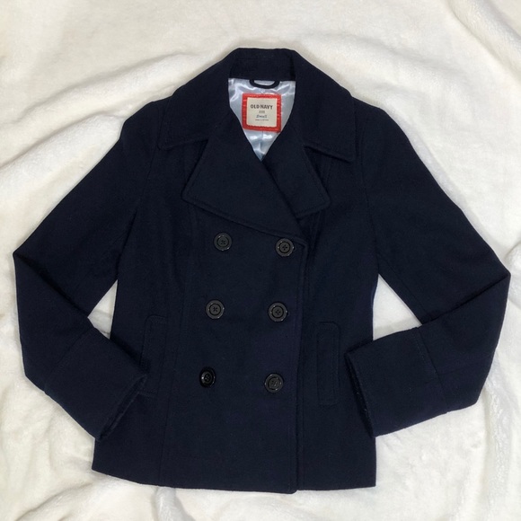 Old Navy Wool Short Peacoat {Navy} - Picture 6 of 8